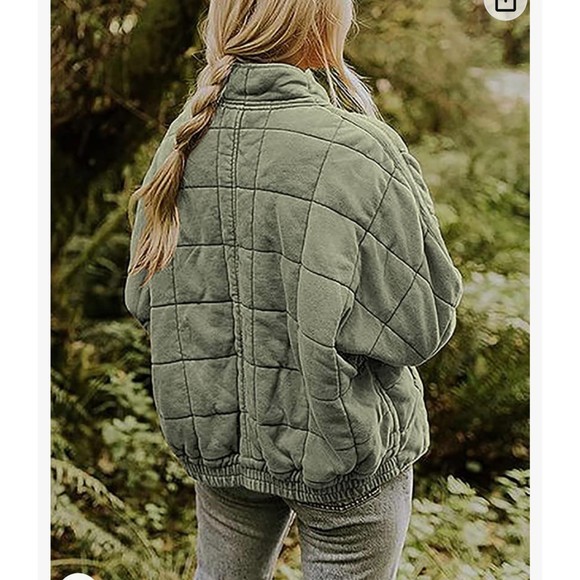 JouJou Jackets & Coats New Joujou Sage Green Quilted Jacket Full